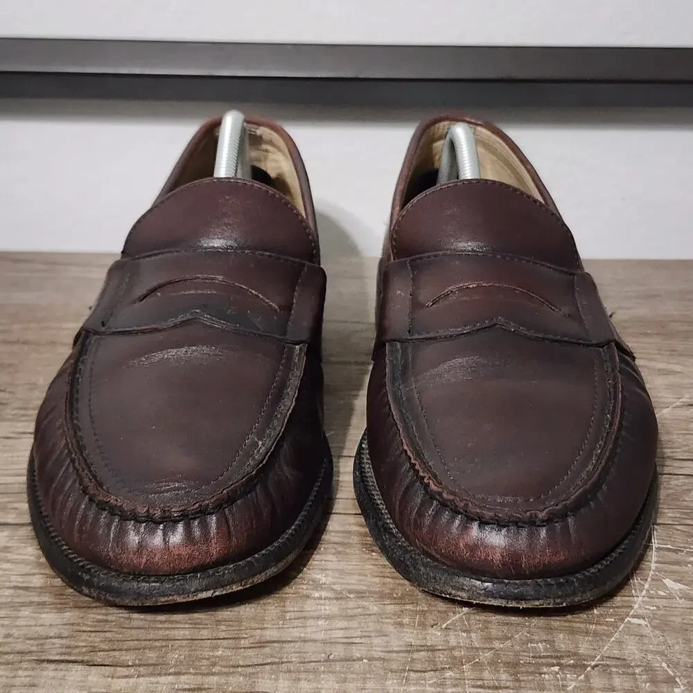 SAS Penny 40 Men's Leather Dress Slip-On Shoes Loafers Size 11 Wide Brown